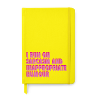 I Run On Sarcasm Leather Style Notebook